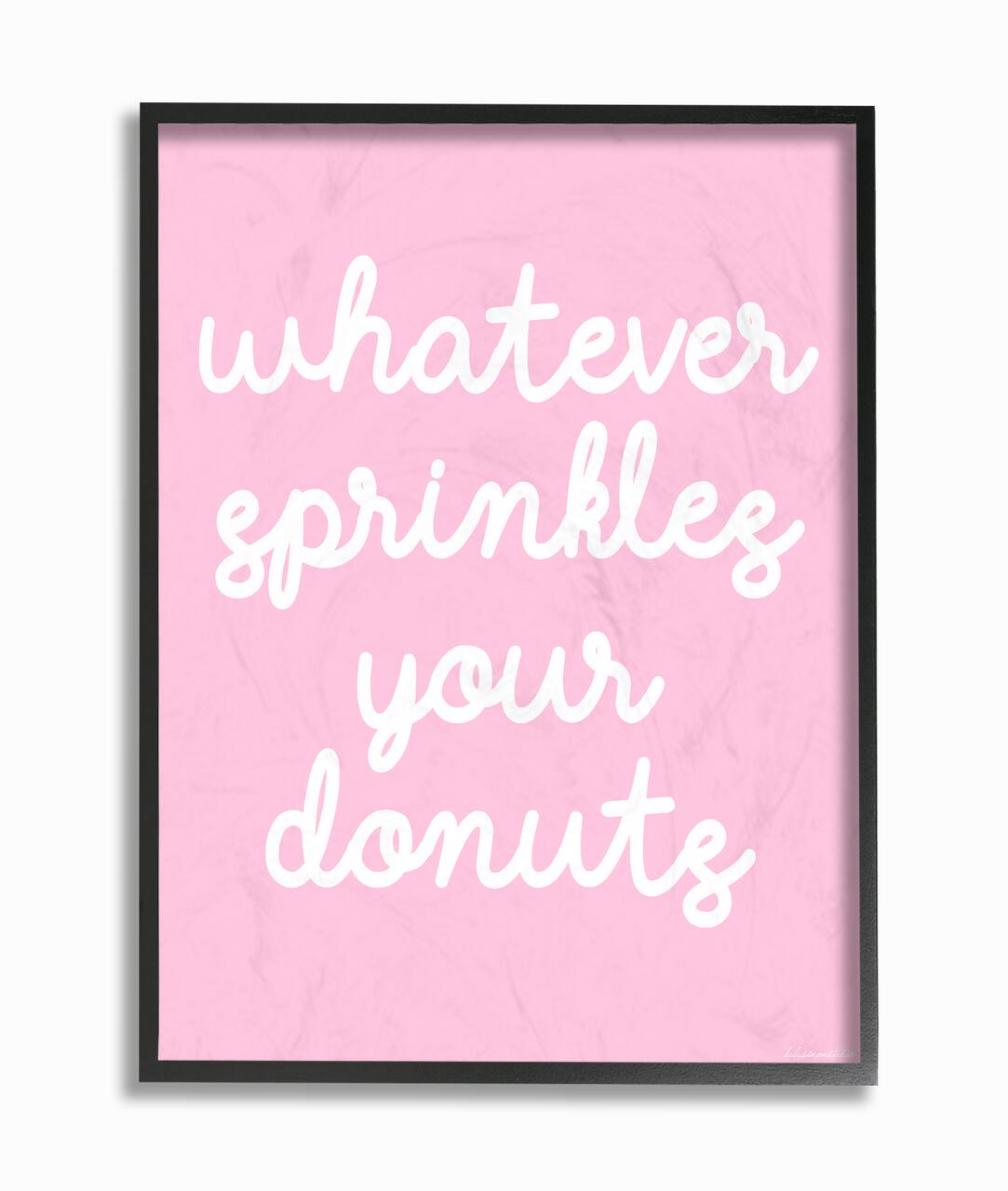 Stupell Industries Whatever Sprinkles Your Donut Black Framed Wall Art